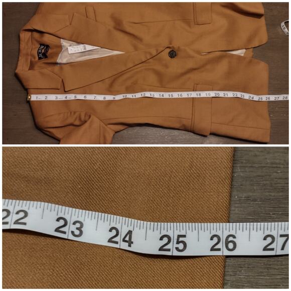 J.Crew $248 Helena blazer in wool-blend flannel Camel Size 4 - Picture 8 of 16